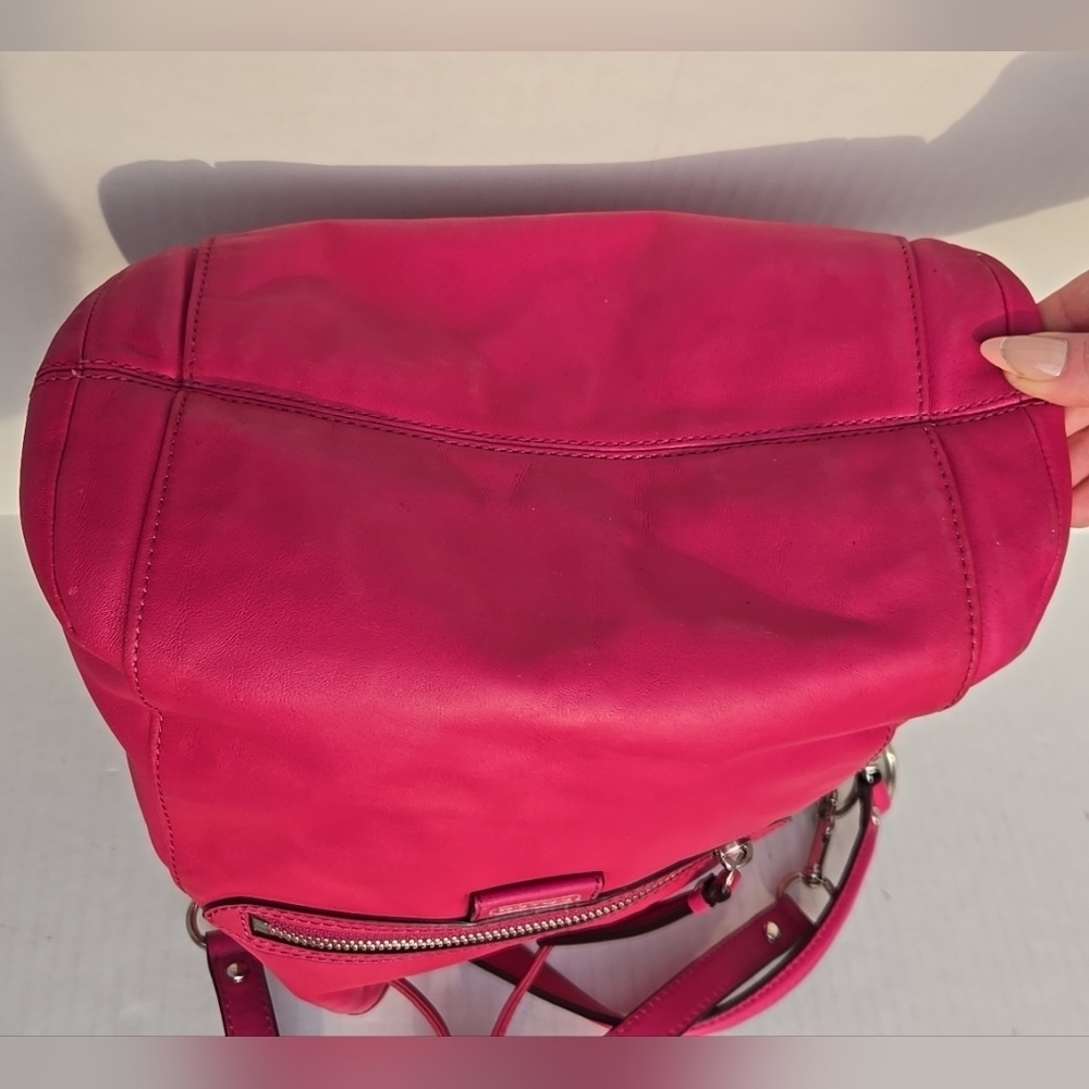 Coach Daisy Drawstring 2Way Convertible Crossbody Shoulder Bucket Bag Purse Pink - Picture 14 of 14